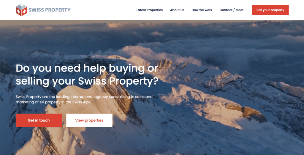 Swiss Property Landing Page Design